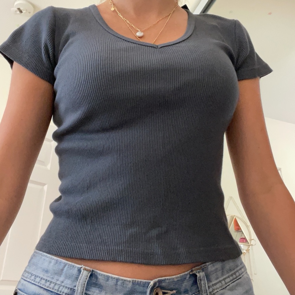 Brandy Melville dark blue crop top